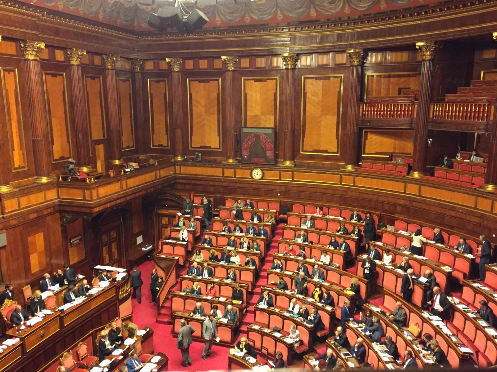 Aula di Palazzo Madama, sede del Senato italiano