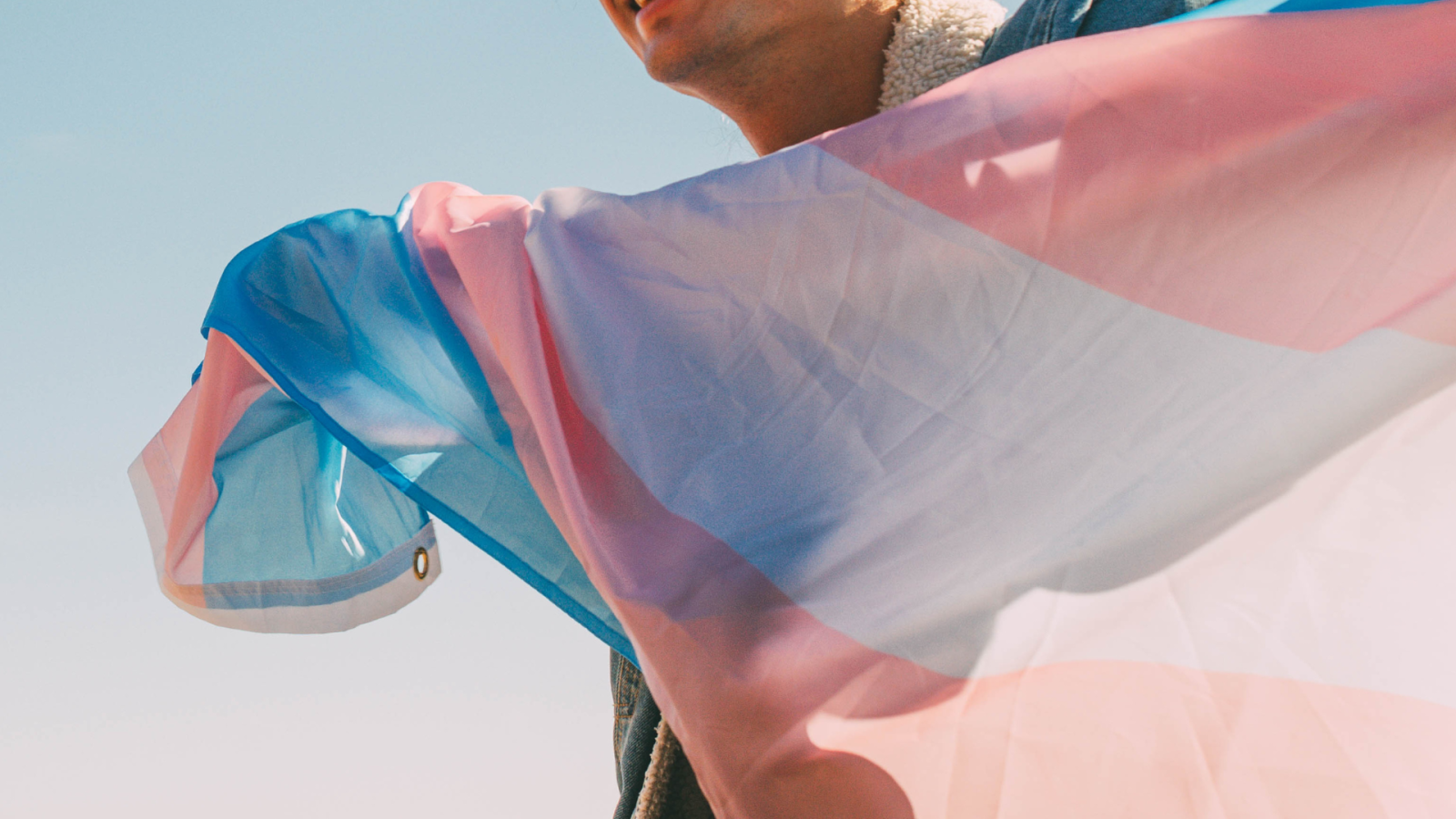 figura con bandiera trans