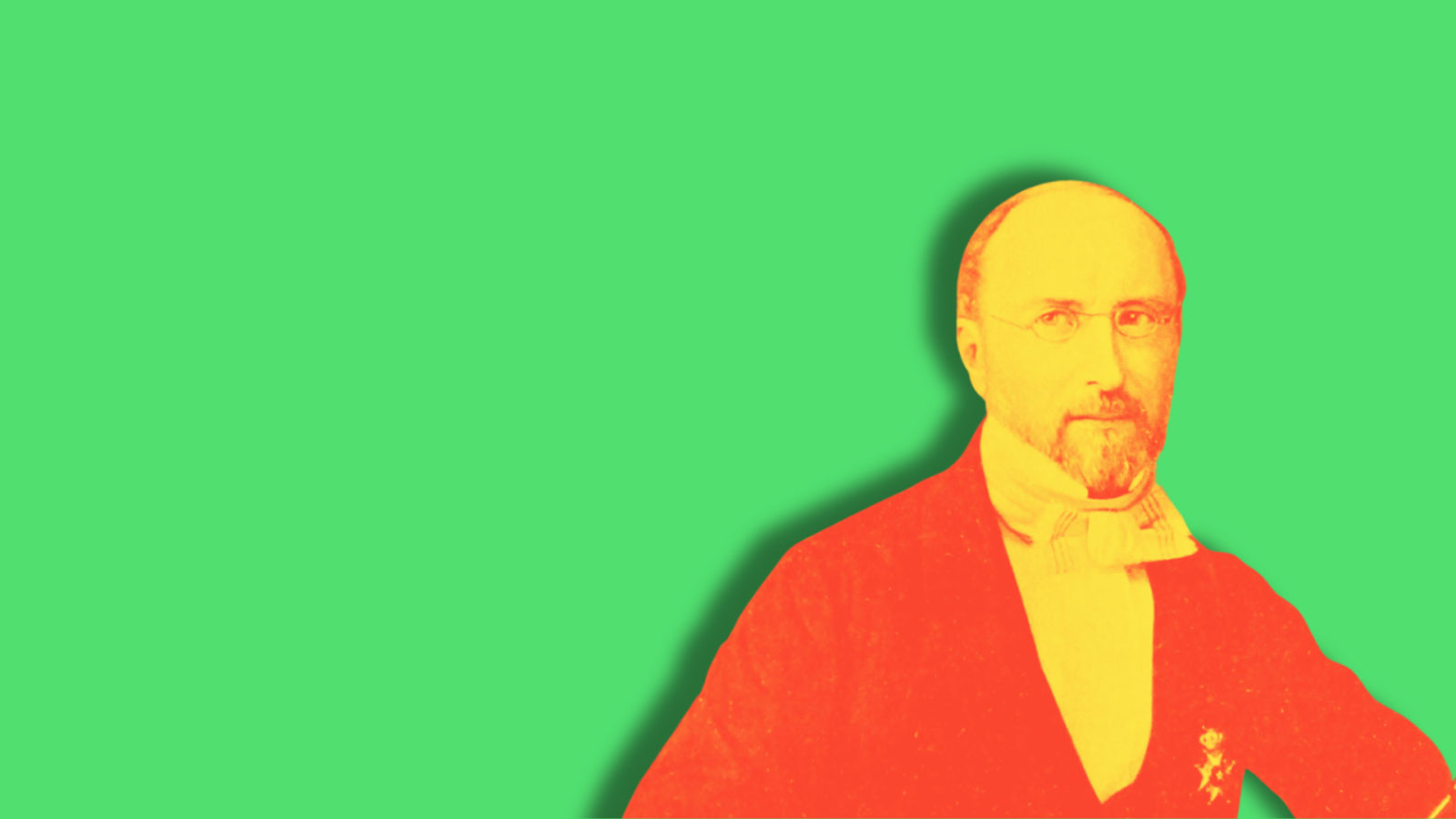 rielaborazione grafica del ritratto del chimico Carl Gustaf Mosander