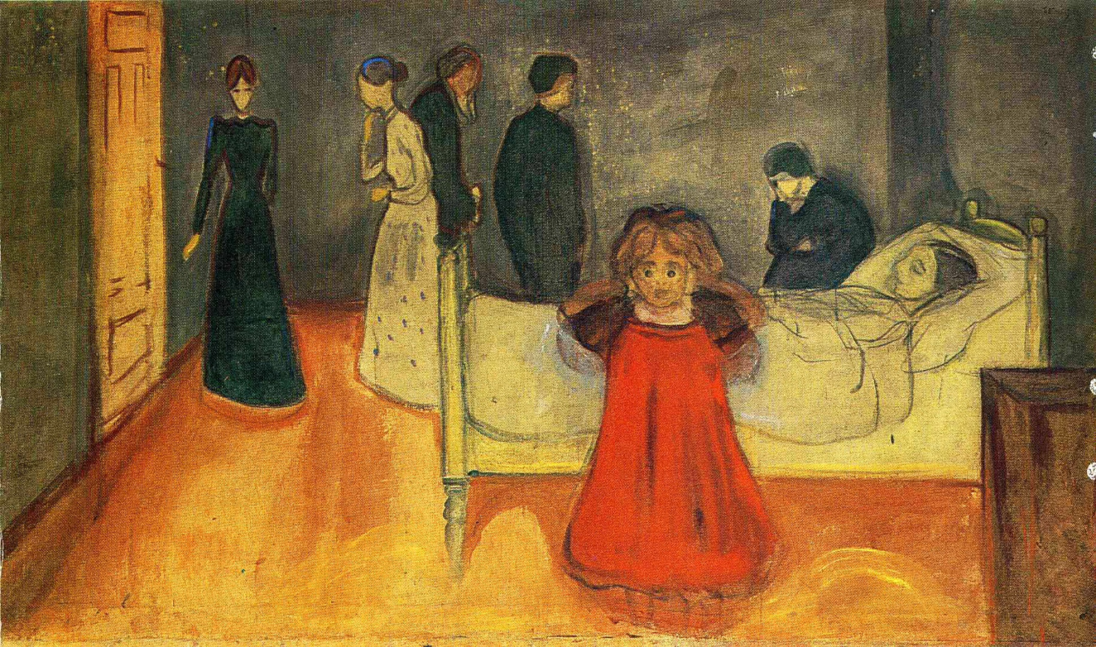 Quadro di Munch La madre morta e la bambina