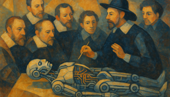 rivisitazione del quadro Lezione di anatomia del dottor Nicolaes Tulp