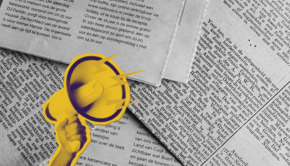 Megafono con riviste