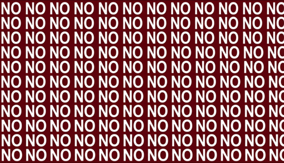 Pattern formato dalla ripetizione della parola "no"