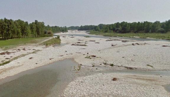 Piave River in Cimadolmo (Treviso)