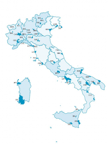 Mappa delle zone avvelenate in italia